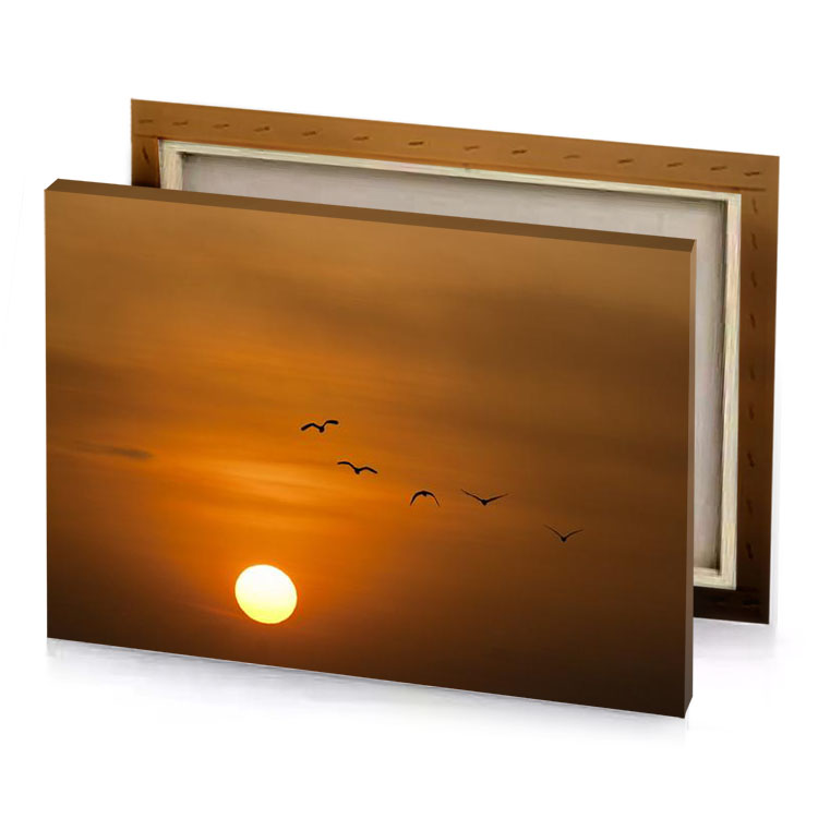 the sun is setting chocolate canvas