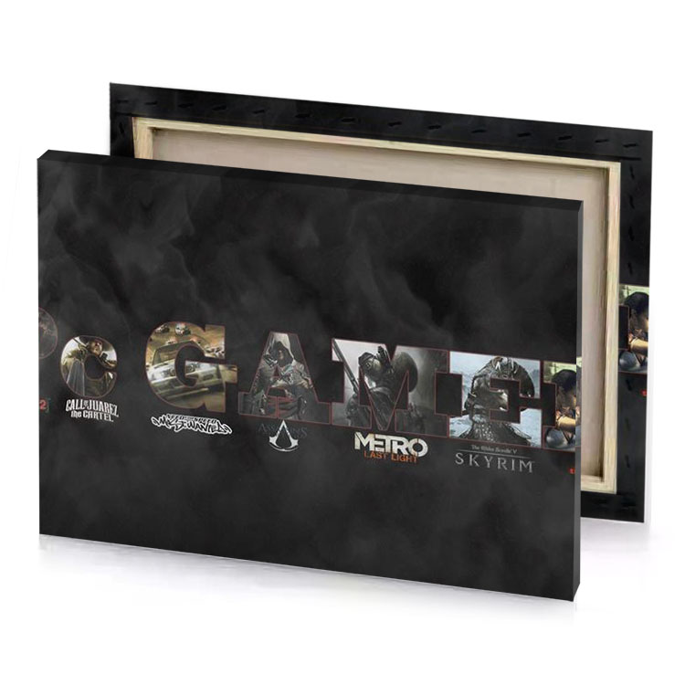 the title for game with in red taupe canvas