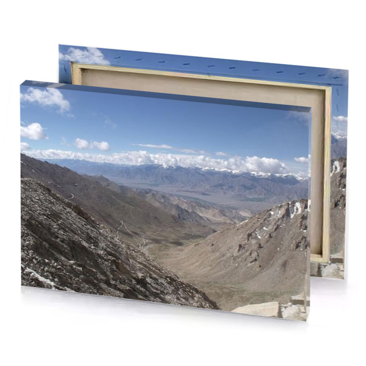 the view from summit of mount whitney light slate gray canvas