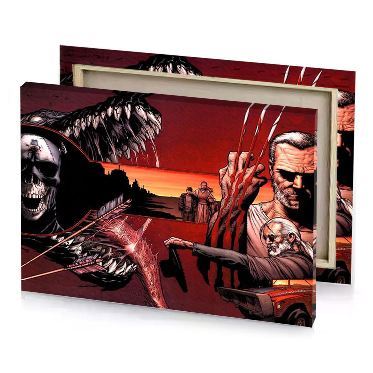 the walking dead wallpaper brown canvas