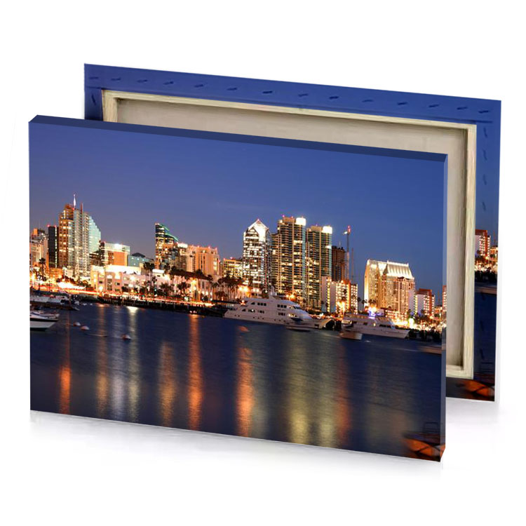 the water is calm garnet canvas