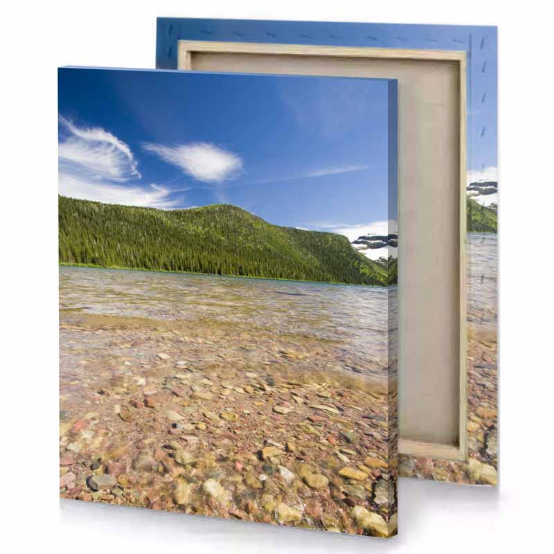the water is clear dark olive green canvas