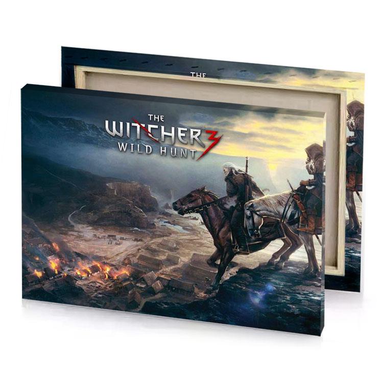 the witch 7 wild hunt gray canvas