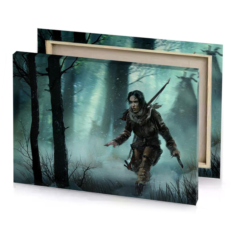 the witch in woods manatee canvas