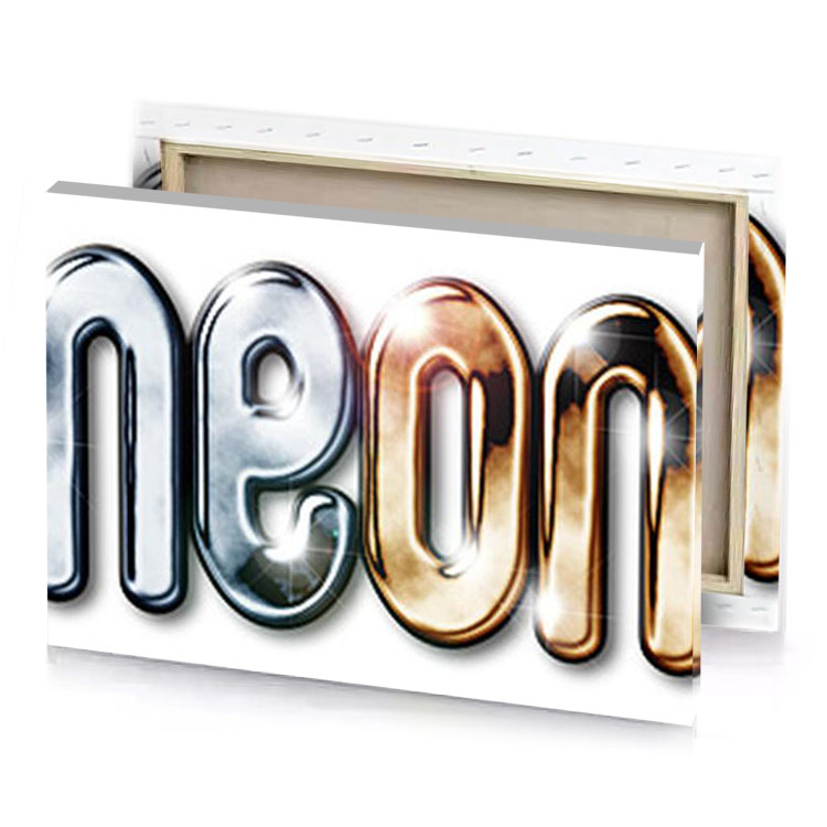 the word mom in metallic letters champagne canvas