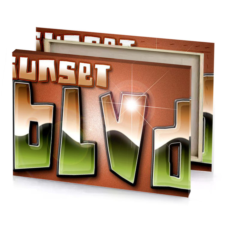 the word s logo for game title olive drab canvas