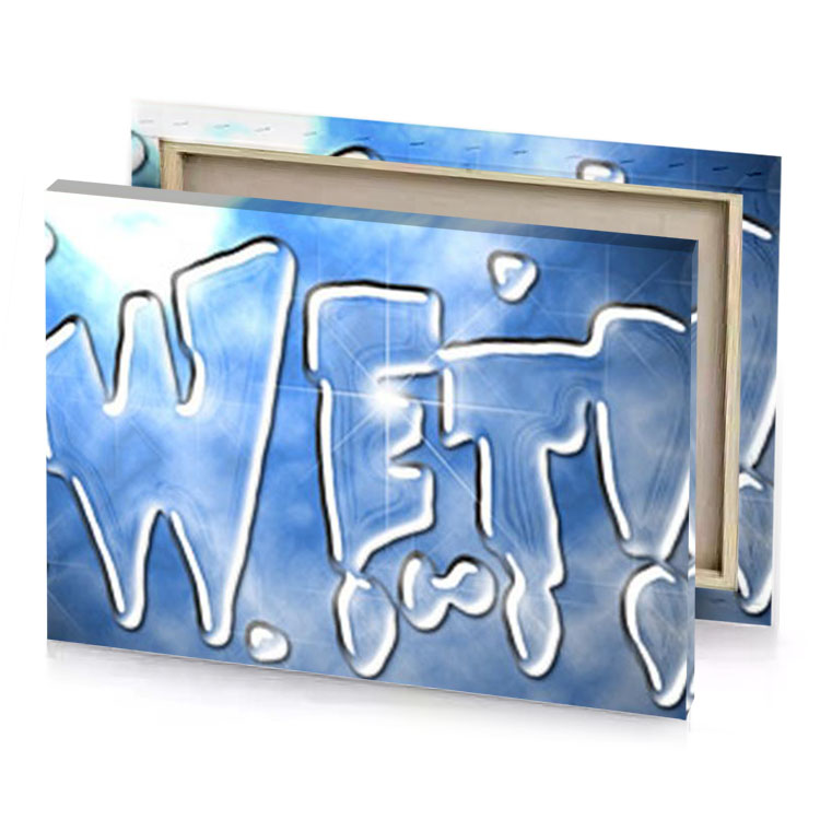 the words we are in clouds iceberg canvas