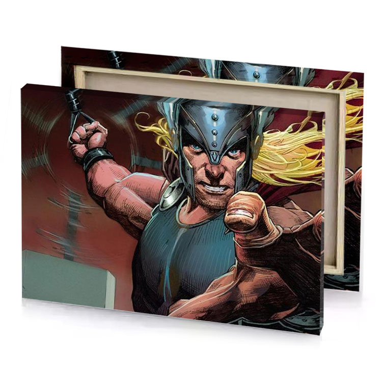 thor is a hero in the avengers universe rosy brown canvas