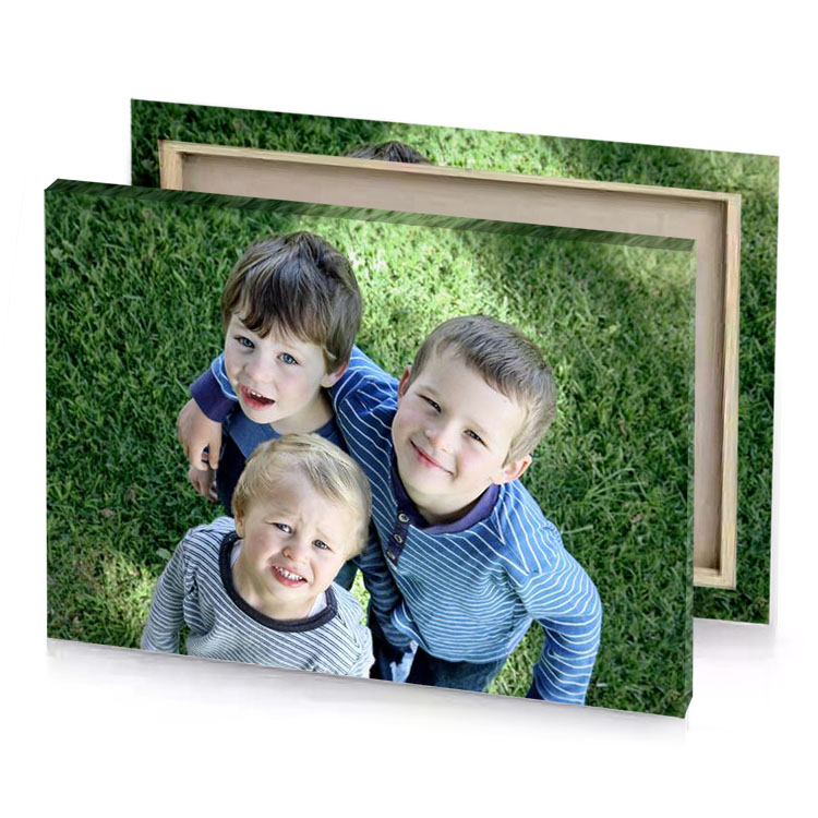 three boys standing in the grass hunter green canvas
