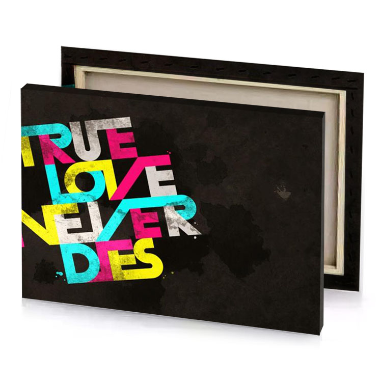 true love never dies canary yellow canvas
