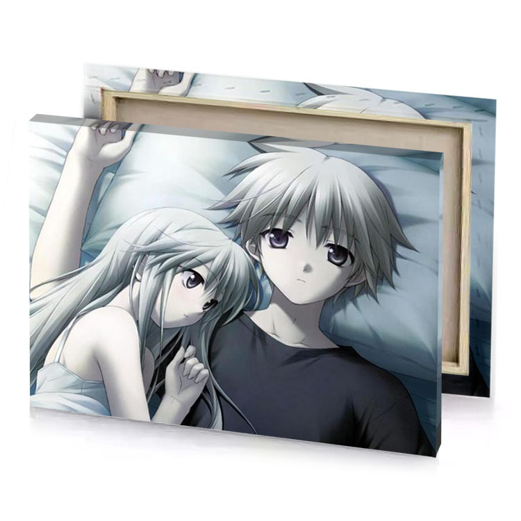 two anime girls laying in bed platinum canvas