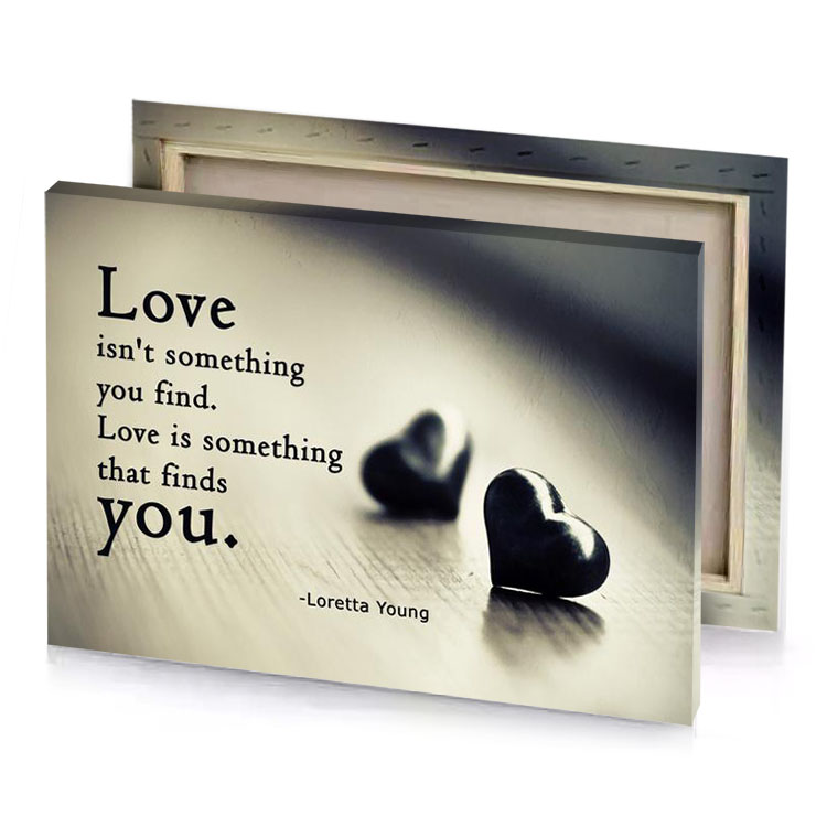 two hearts sitting on a table with quote pearl canvas