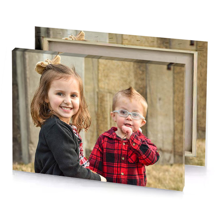 two little girls rosy brown canvas