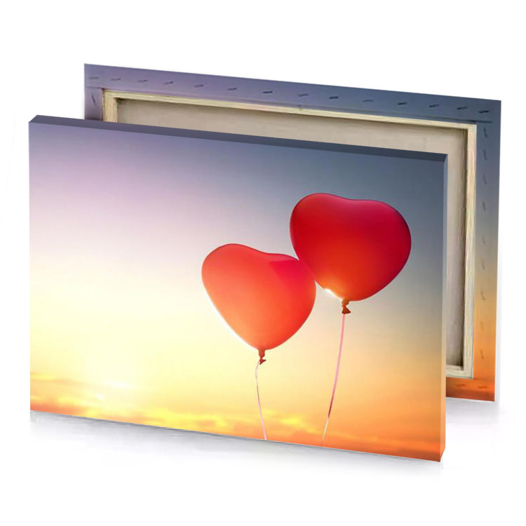 two red balloons vermilion canvas