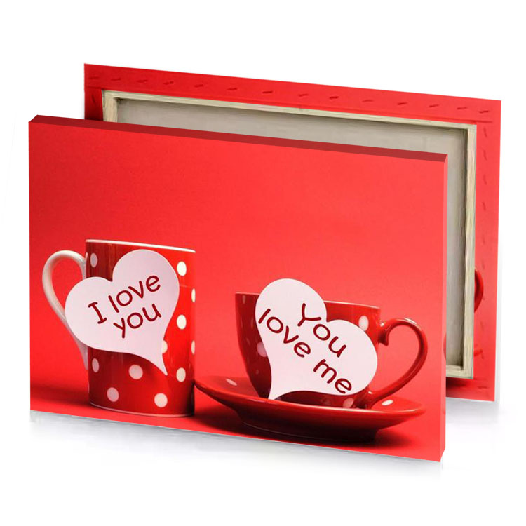 two red cups with white hearts on them vermilion canvas