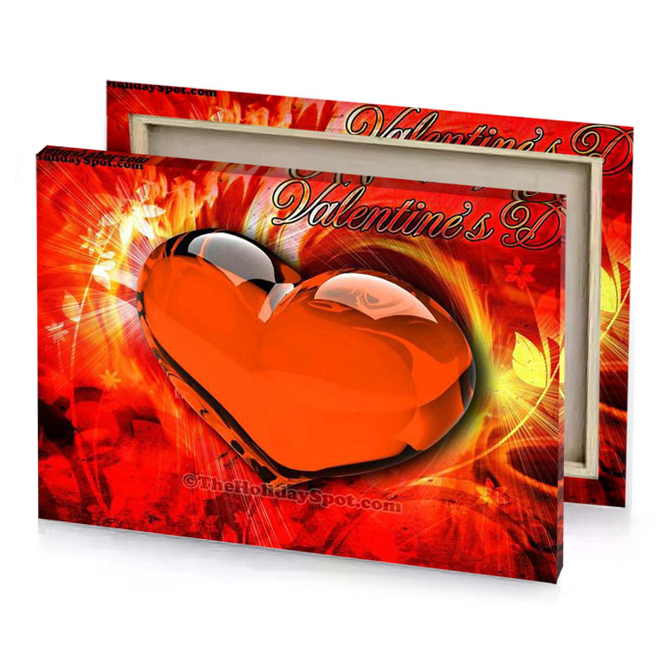 valentine day wallpapers orange red canvas