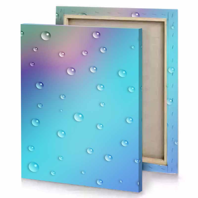 water drops on a blue background sky canvas
