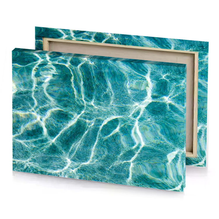 water surface in a pool light sea green canvas
