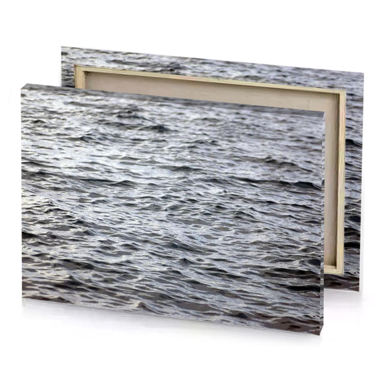 water surface with ripple silver canvas