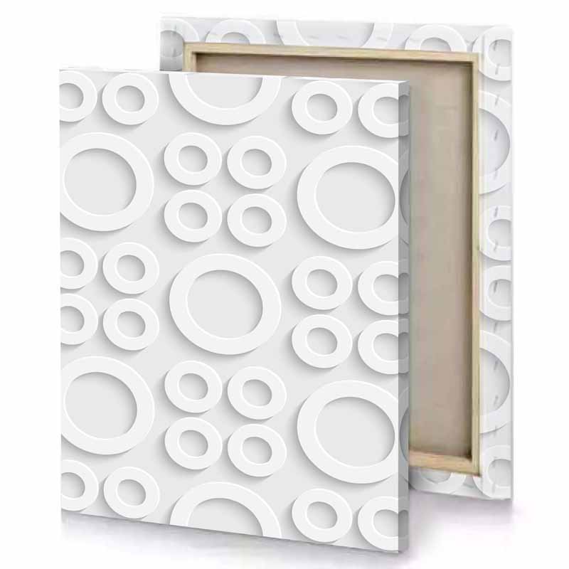 white circles background canvas