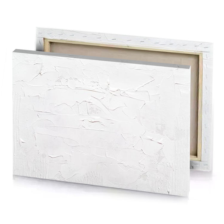 white paint on a background smoke canvas