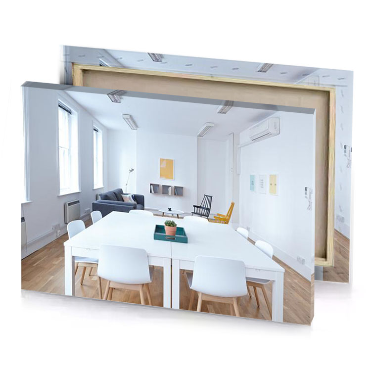 white table with four chairs lavender canvas